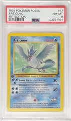 V1759: 1999: Articuno: 17/62: 1ST Edition: Fossil: PSA: 8: NM-MT: 102261104